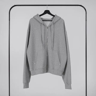 Orin Big Number Two-Way Oversized Zip-Up Hoodie