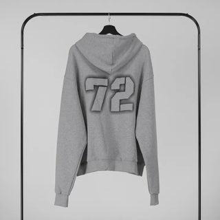 Orin Big Number Two-Way Oversized Zip-Up Hoodie