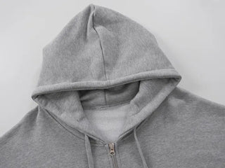 Orin Big Number Two-Way Oversized Zip-Up Hoodie