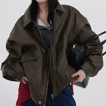 Lair Sheepskin Over Leather Jacket