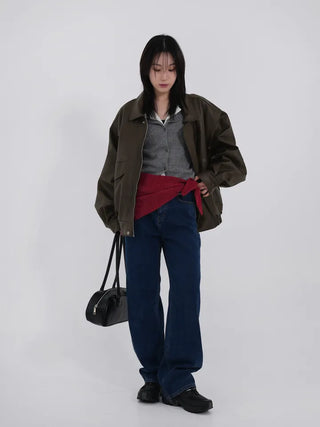 Lair Sheepskin Over Leather Jacket