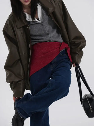 Lair Sheepskin Over Leather Jacket