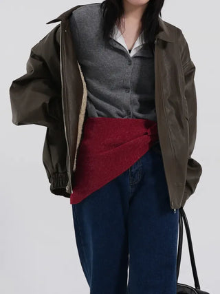 Lair Sheepskin Over Leather Jacket