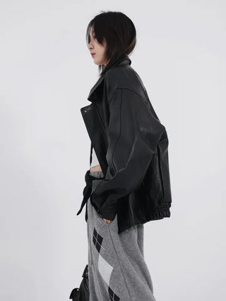 Lair Sheepskin Over Leather Jacket
