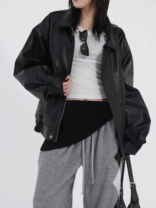 Lair Sheepskin Over Leather Jacket