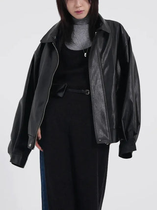 Lair Sheepskin Over Leather Jacket