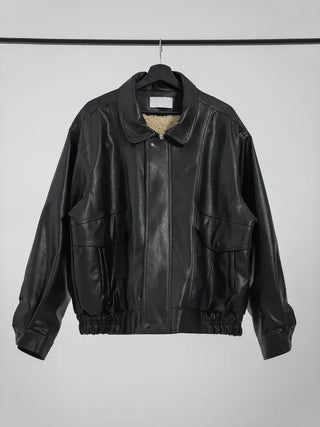 Lair Sheepskin Over Leather Jacket