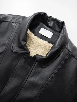 Lair Sheepskin Over Leather Jacket