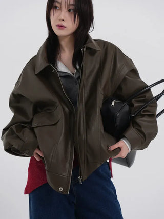 Lair Sheepskin Over Leather Jacket