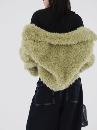 Poe cropped fur jacket