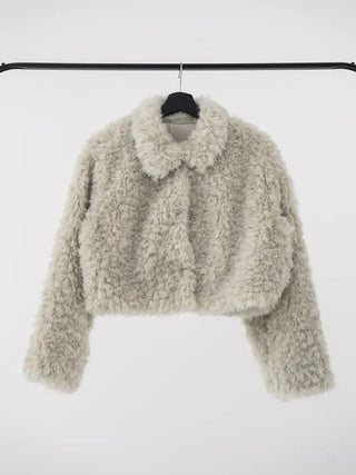Poe cropped fur jacket
