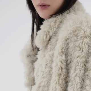 Poe cropped fur jacket