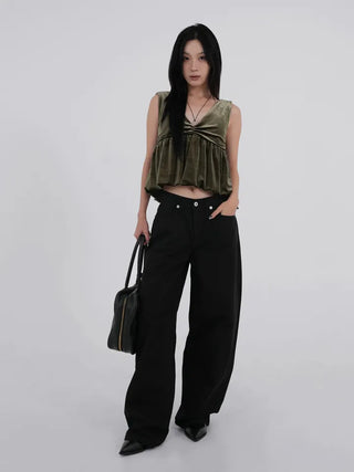 Jet Back Biz Hook Wide Long Pants