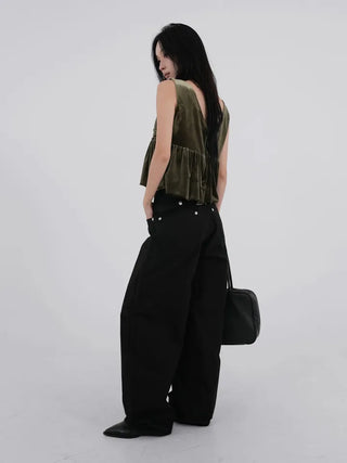 Jet Back Biz Hook Wide Long Pants