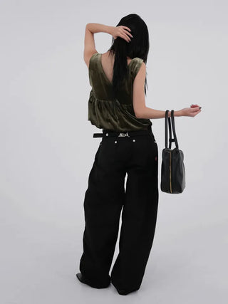 Jet Back Biz Hook Wide Long Pants