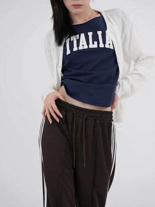 Miff Arc Jersey Track Banding Pants