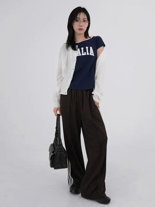 Miff Arc Jersey Track Banding Pants