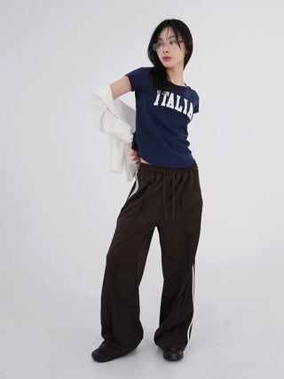 Miff Arc Jersey Track Banding Pants