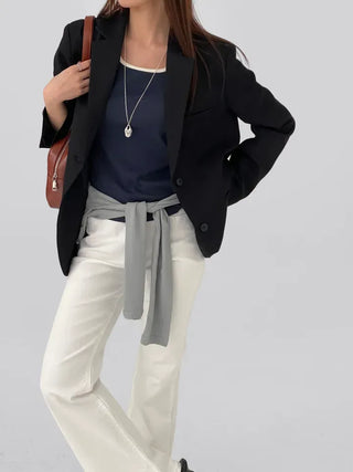 Dallo High-Waisted Bootcut Cotton Pants