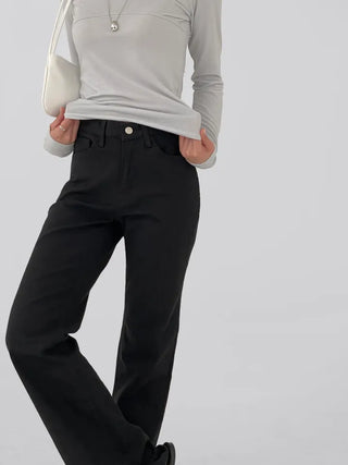 Dallo High-Waisted Bootcut Cotton Pants