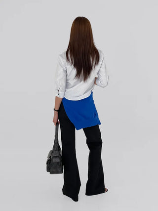 Dallo High-Waisted Bootcut Cotton Pants