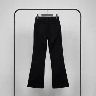Dallo High-Waisted Bootcut Cotton Pants