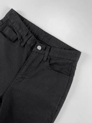 Dallo High-Waisted Bootcut Cotton Pants
