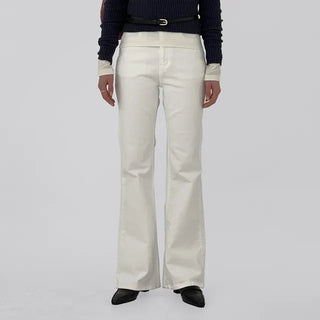 Dallo High-Waisted Bootcut Cotton Pants