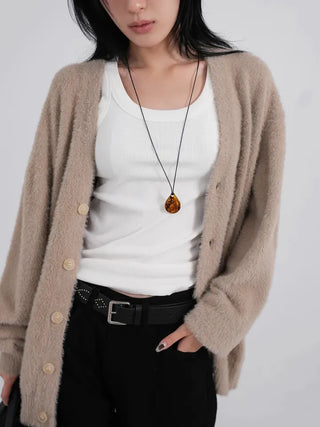 Lee Know Mohair Angora Cardigan