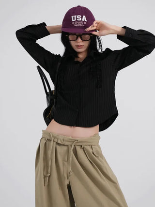 Miro Three Pintuck Pumpkin Long Pants