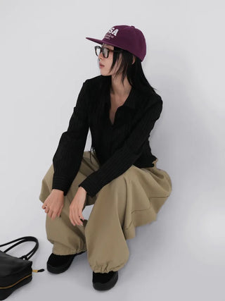 Miro Three Pintuck Pumpkin Long Pants