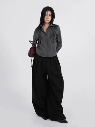 Miro Three Pintuck Pumpkin Long Pants