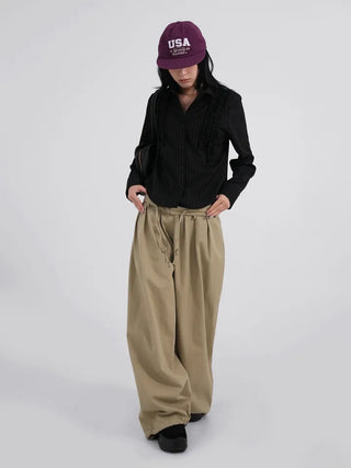 Miro Three Pintuck Pumpkin Long Pants