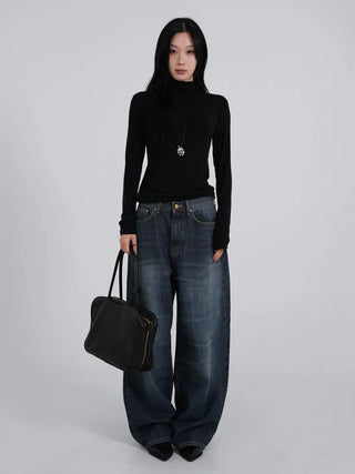 Kubi See-through Turtleneck Long Sleeve Tee