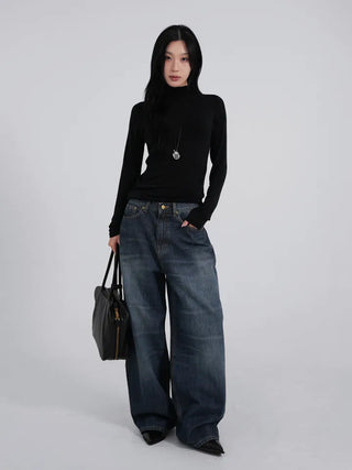 Kubi See-through Turtleneck Long Sleeve Tee