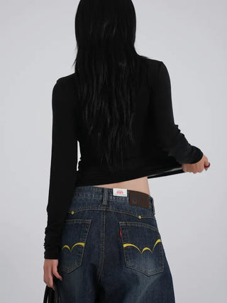 Kubi See-through Turtleneck Long Sleeve Tee