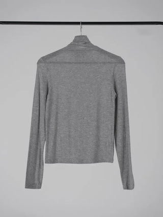 Kubi See-through Turtleneck Long Sleeve Tee