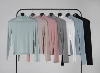 Kubi See-through Turtleneck Long Sleeve Tee
