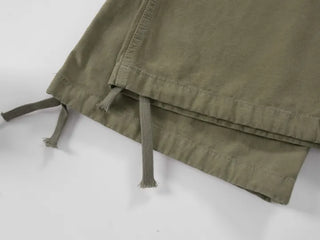 Lumi Low Elastic Waist Khaki Bootcut Pants