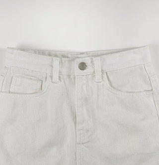 Kain A-line cotton mini skirt