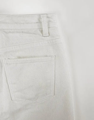 Kain A-line cotton mini skirt
