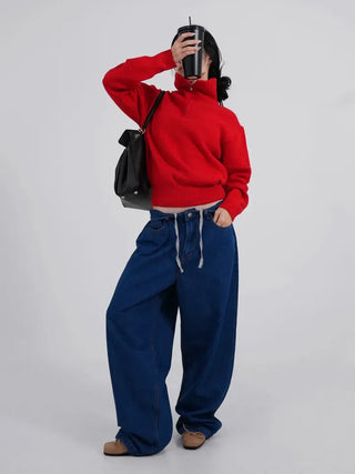 Doel String Mega Wide Denim Pants