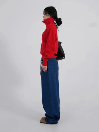 Doel String Mega Wide Denim Pants