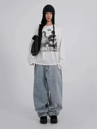 Doel String Mega Wide Denim Pants