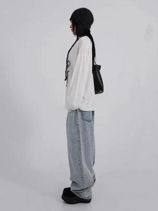 Doel String Mega Wide Denim Pants