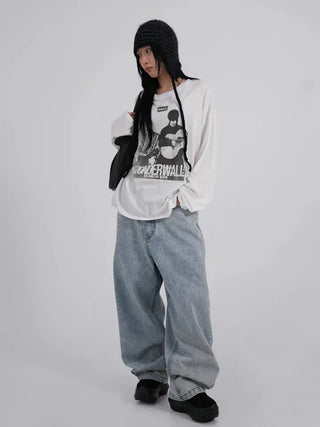 Doel String Mega Wide Denim Pants