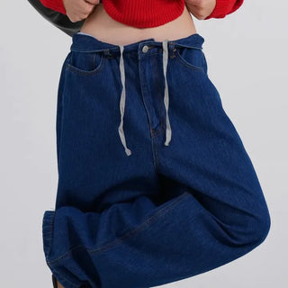 Doel String Mega Wide Denim Pants