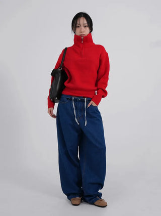 Doel String Mega Wide Denim Pants