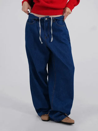 Doel String Mega Wide Denim Pants