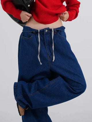 Doel String Mega Wide Denim Pants